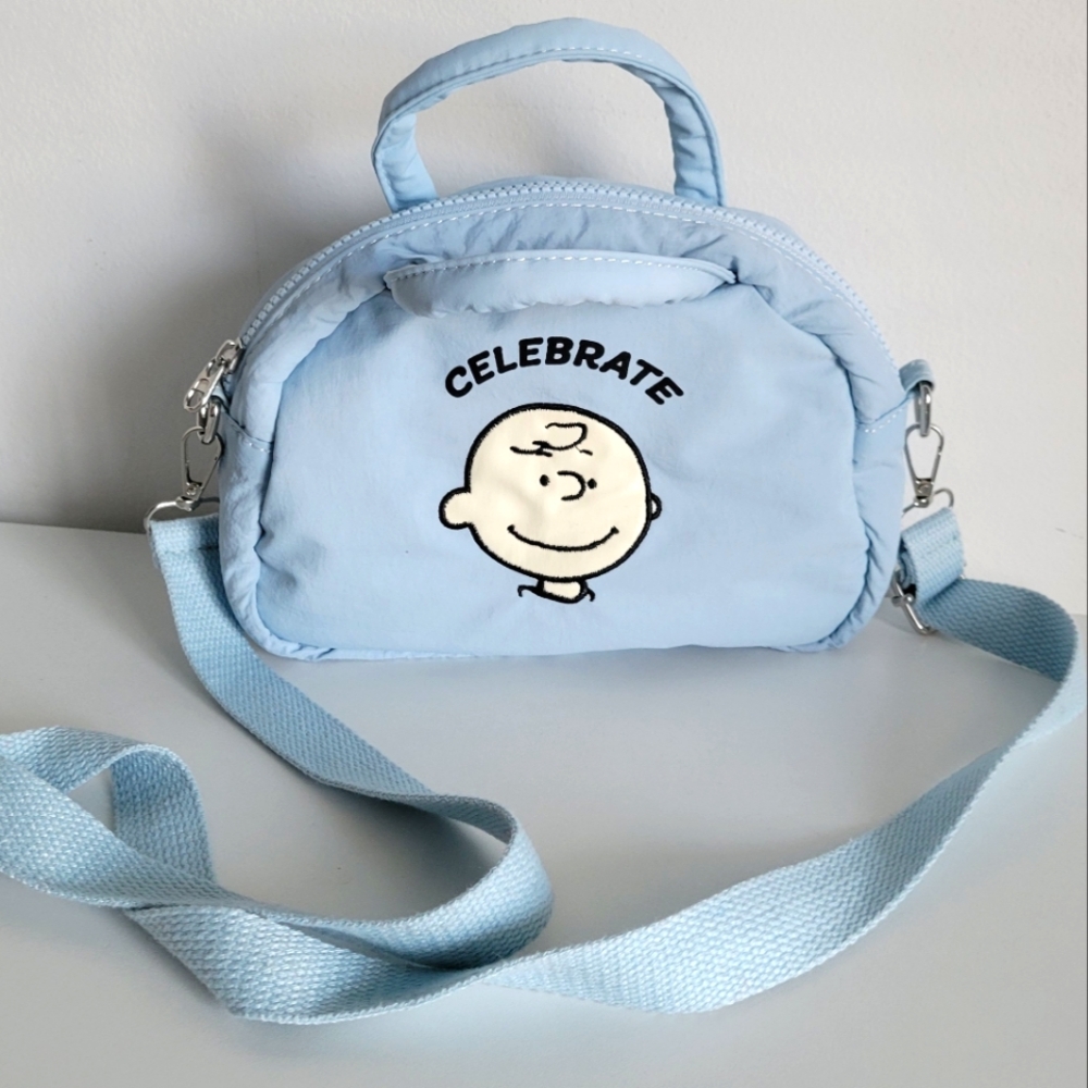 Official Peanuts Charlie Brown Purse Bag Miniso  - Celebrate -like New